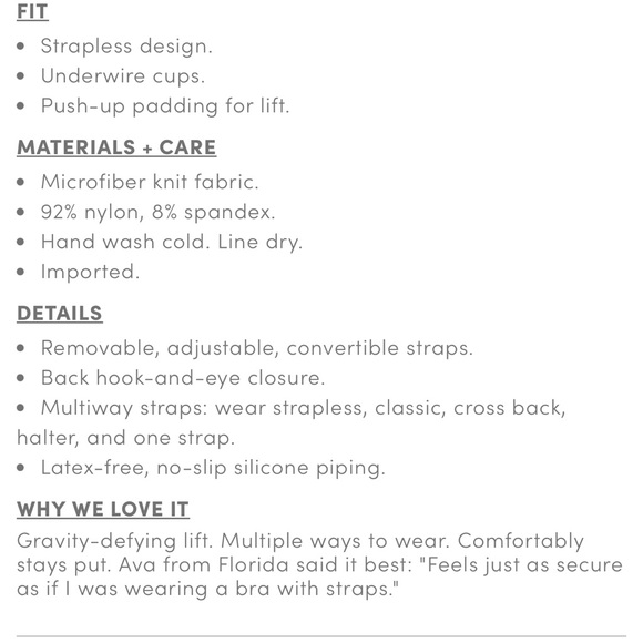 Torrid Bombshell Everyday Convertible Strapless Push Up Bra 48C NWOT - Picture 6 of 6